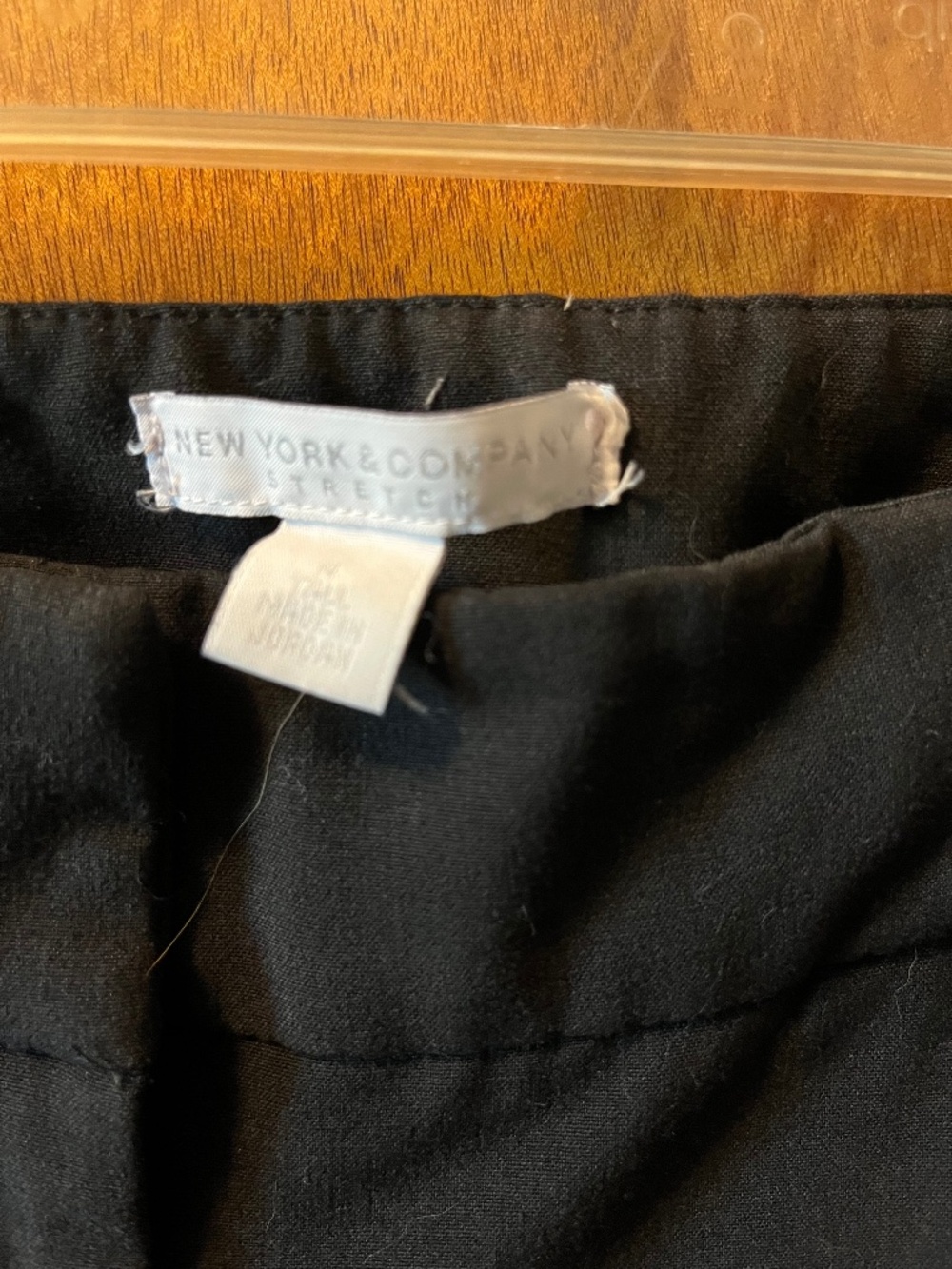 New York company stretch slacks black size 4 tall